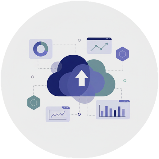 Ilustración de dashboards y gráficos analíticos